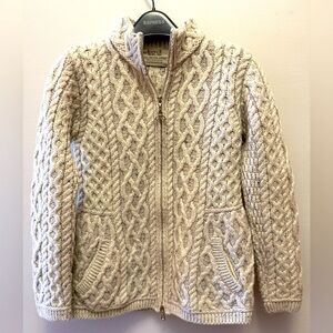 Aran 100% merino wool sweater, made in Ireland